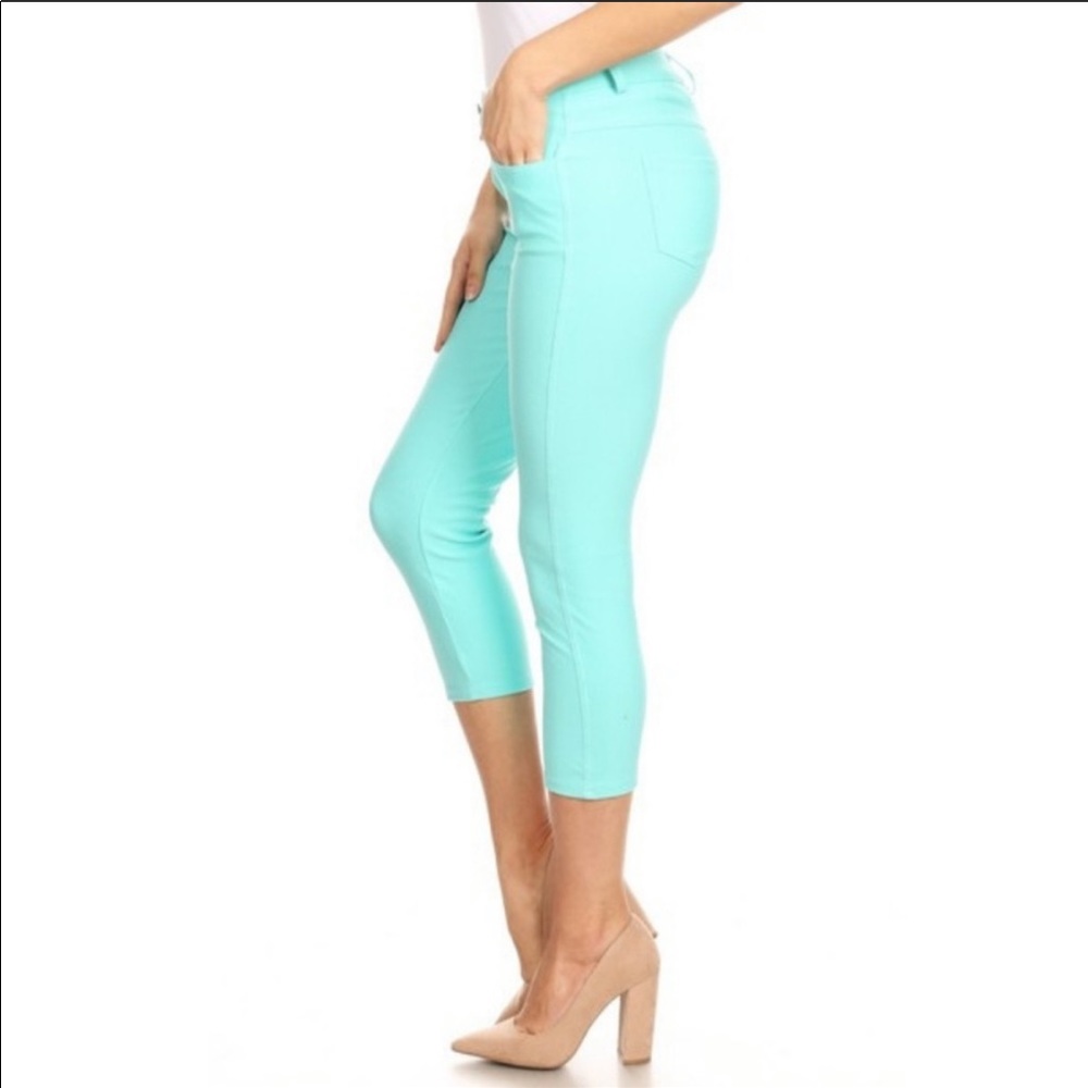 Turquoise pants
